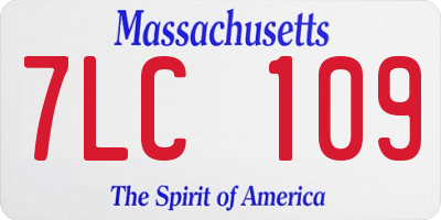 MA license plate 7LC109