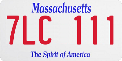 MA license plate 7LC111