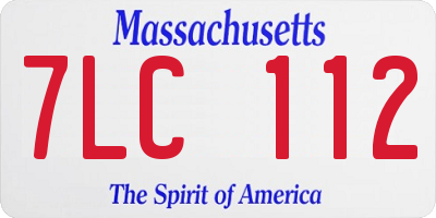 MA license plate 7LC112