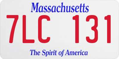 MA license plate 7LC131