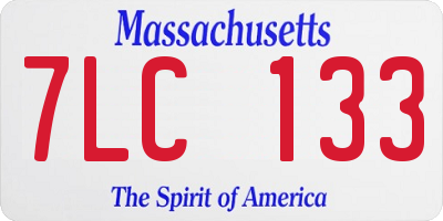 MA license plate 7LC133