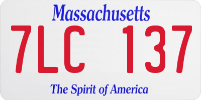 MA license plate 7LC137
