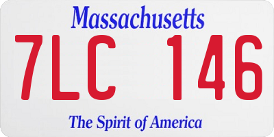 MA license plate 7LC146