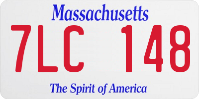 MA license plate 7LC148