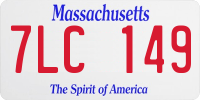 MA license plate 7LC149