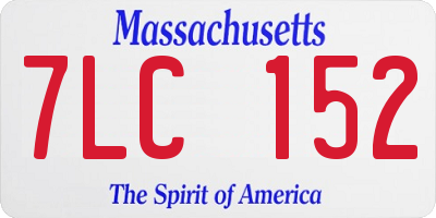 MA license plate 7LC152
