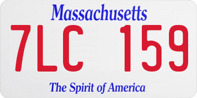 MA license plate 7LC159