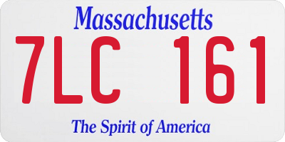 MA license plate 7LC161
