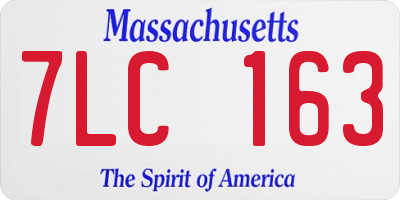 MA license plate 7LC163