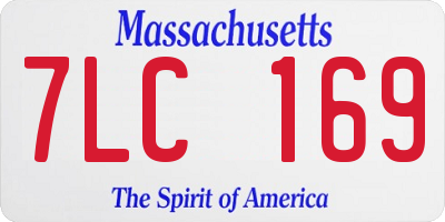MA license plate 7LC169