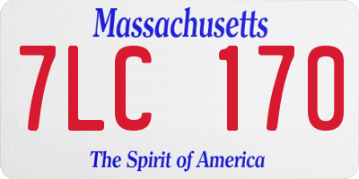 MA license plate 7LC170