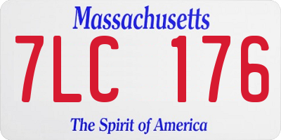 MA license plate 7LC176