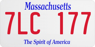 MA license plate 7LC177