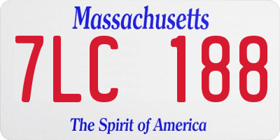 MA license plate 7LC188