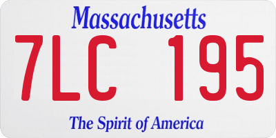 MA license plate 7LC195