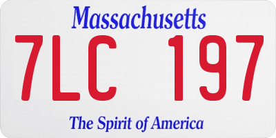 MA license plate 7LC197
