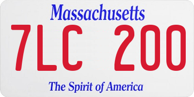 MA license plate 7LC200