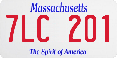 MA license plate 7LC201
