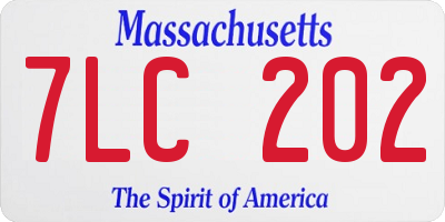 MA license plate 7LC202