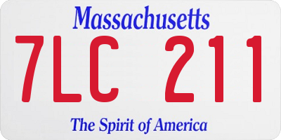 MA license plate 7LC211