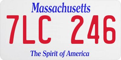 MA license plate 7LC246