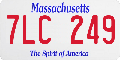 MA license plate 7LC249