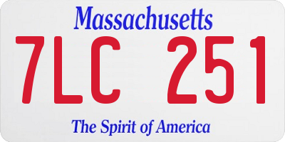 MA license plate 7LC251