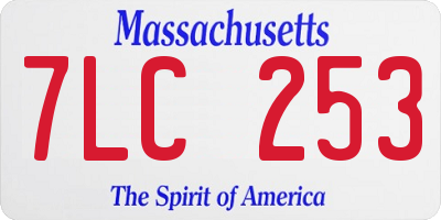 MA license plate 7LC253