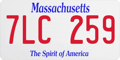 MA license plate 7LC259