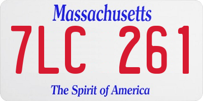 MA license plate 7LC261