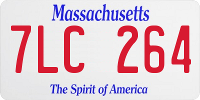 MA license plate 7LC264