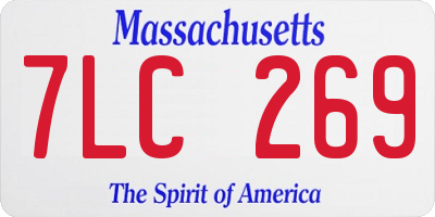 MA license plate 7LC269