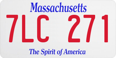 MA license plate 7LC271