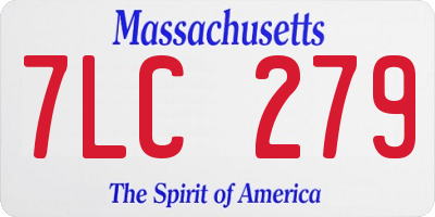MA license plate 7LC279