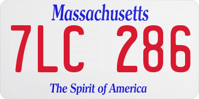 MA license plate 7LC286