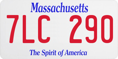 MA license plate 7LC290