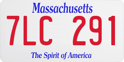MA license plate 7LC291