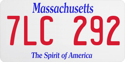 MA license plate 7LC292
