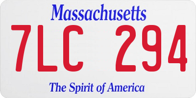 MA license plate 7LC294