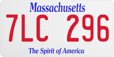 MA license plate 7LC296