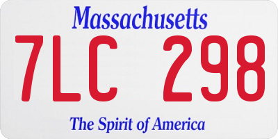 MA license plate 7LC298
