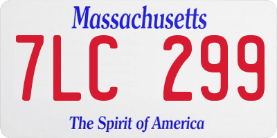 MA license plate 7LC299