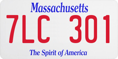 MA license plate 7LC301