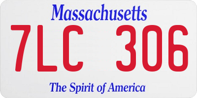 MA license plate 7LC306