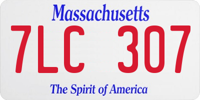MA license plate 7LC307