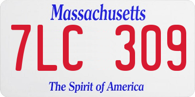 MA license plate 7LC309