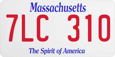 MA license plate 7LC310