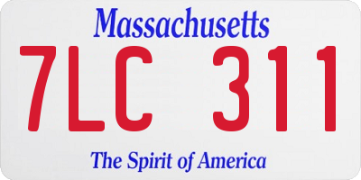 MA license plate 7LC311