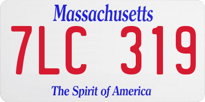 MA license plate 7LC319