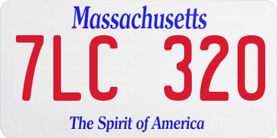 MA license plate 7LC320